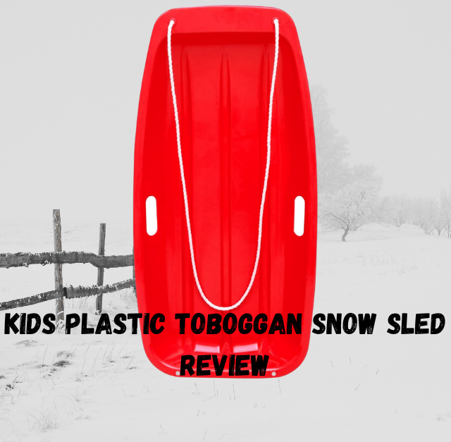 Best Choice Products 35in Kids Plastic Toboggan Snow Sled w/Pull Rope, 2 Handles